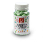 Perline VERDE MELA in ZUCCHERO soffici 100g - perle sferiche ideale per decori torte