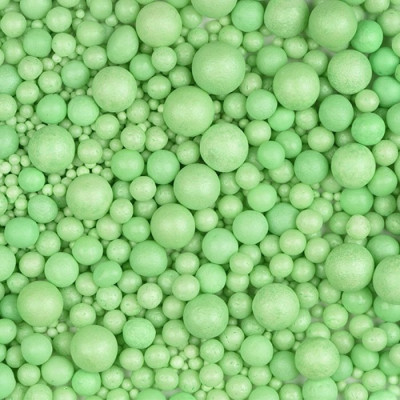 Perline VERDE MELA in ZUCCHERO soffici 100g - perle sferiche ideale per decori torte