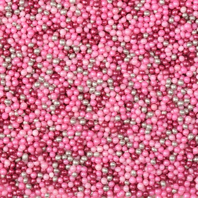 Perline ROSA FUCSIA AERGENTO in ZUCCHERO 100g  perle sferiche ideale per decori torte