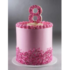 Perline ROSA FUCSIA AERGENTO in ZUCCHERO 100g  perle sferiche ideale per decori torte