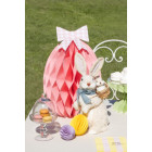 1 UOVO gigante Celeste con fiocco vichy in carta - altezza  40 cm - addobbo casa