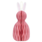 1 CONIGLIO gigante ROSA in carta nido d'ape - altezza  40 cm - addobbo casa