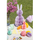 1 CONIGLIO gigante GIALLO in carta nido d'ape - altezza  40 cm - addobbo casa