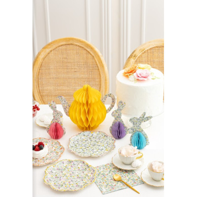 1 TEIERA CELESTE in carta nido d'ape - altezza  20 cm - addobbo casa