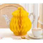 1 TEIERA GIALLO in carta nido d'ape - altezza  20 cm - addobbo casa