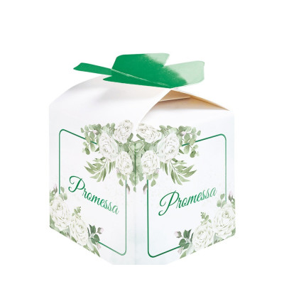 10 Scatoline in carta portaconfetti - PROMESSA - 5x7x5cm