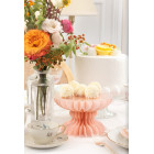 Alzatina colonna in carta Bianco - 16x25cm - con piano d'appoggio trasparente