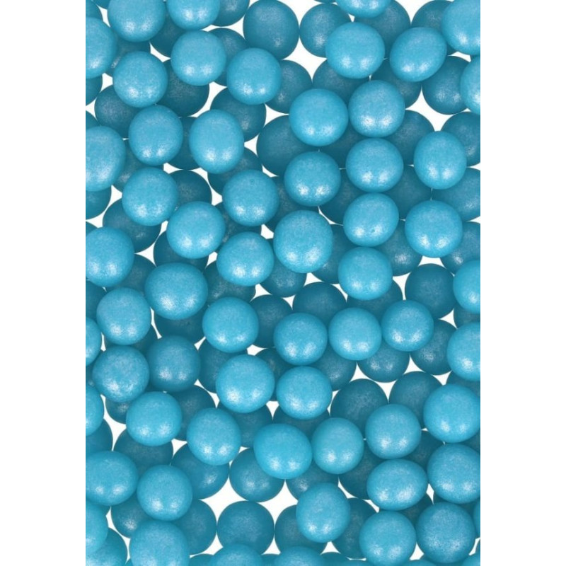 Perline CELESTI in ZUCCHERO 60g - perle sferiche ideale per decori torte