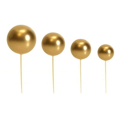 Set di 20 sfere in schiuma e filo metallico per decorare torte ed eventi diametro assortito