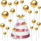 Set di 20 sfere in schiuma e filo metallico per decorare torte ed eventi diametro assortito
