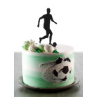 Cake Topper PALLAVOLISTA in metallo - decorazione torte dolci 6,5X12 cm