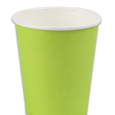 25 Bicchieri VERDE MELA - in carta BIODEGRADABILE Ecolor- 250cc - addobbo decoro tavola