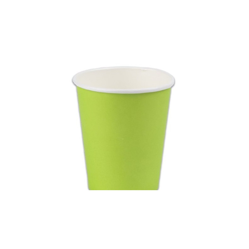 25 Bicchieri VERDE MELA - in carta BIODEGRADABILE Ecolor- 250cc - addobbo decoro tavola