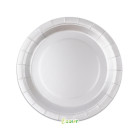 25 Piatto Ø 24 cm ARGENTO MATT - in carta BIODEGRADABILE Ecolor addobbo decoro tavola