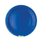 25 Piatto Ø 24 cm BLU - in carta BIODEGRADABILE Ecolor addobbo decoro tavola