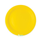 25 Piatto Ø 24 cm GIALLO - in carta BIODEGRADABILE Ecolor addobbo decoro tavola