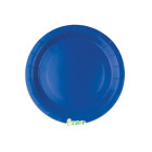 25 Piatto Ø 18 cm BLU - in carta BIODEGRADABILE Ecolor addobbo decoro tavola