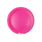 25 Piatto Ø 18 cm FUXIA - in carta BIODEGRADABILE Ecolor addobbo decoro tavola