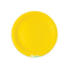 25 Piatto Ø 18 cm GIALLO - in carta BIODEGRADABILE Ecolor addobbo decoro tavola