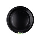 25 Piatto Ø 18 cm NERO - in carta BIODEGRADABILE Ecolor addobbo decoro tavola