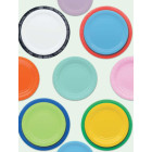 25 Piatto Ø 18 cm ROSSO INTENSO - in carta BIODEGRADABILE Ecolor addobbo decoro tavola