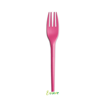 Forchette in CPLA COMPOSTABILI colore FUXIA - confezione da 20 forchette
