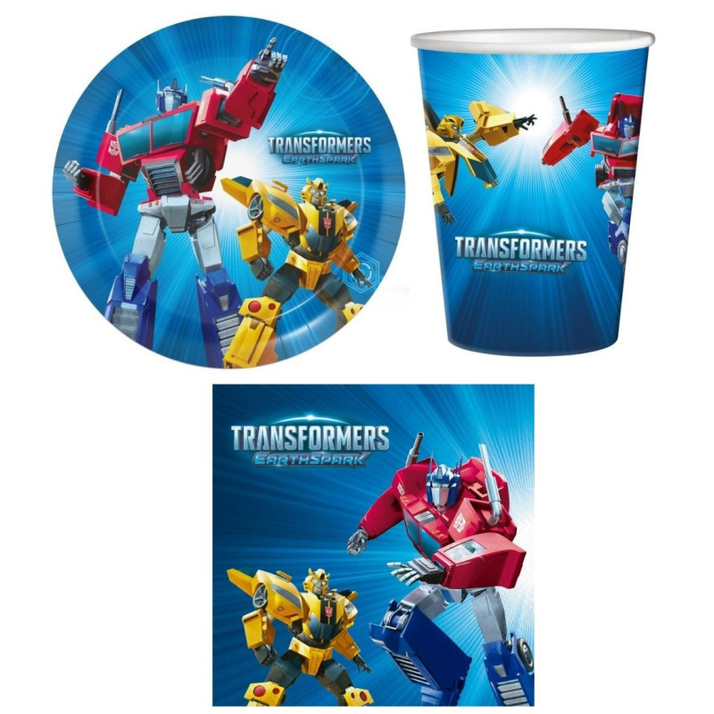 Coordinato TRANSFORMERS - feste party piatti bicchieri tovaglioli