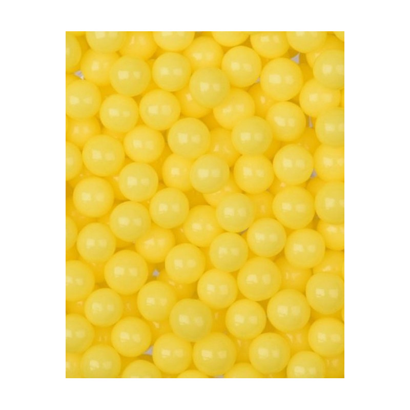 Perline GIALLO in ZUCCHERO 60g - perle sferiche ideale per decori torte