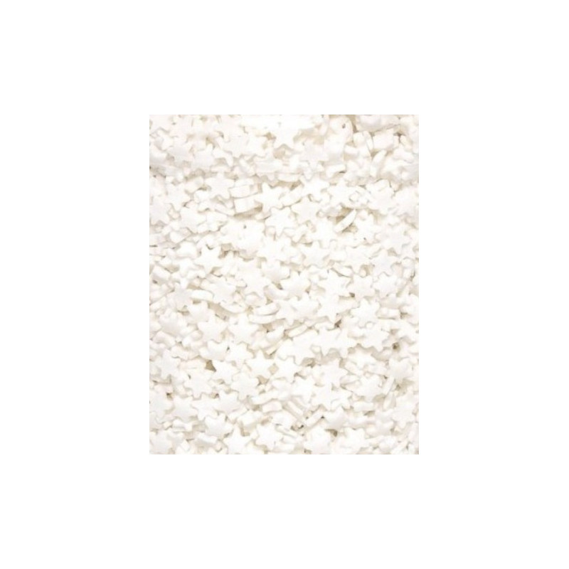 Stelline Bianche in ZUCCHERO 40g - vari dimensioni ideale per decori torte