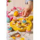 100 mini pirottini in carta forno - diseni pasquali - ø2,7 x h1,7cm