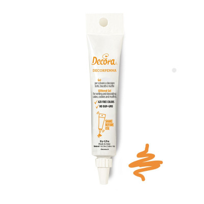 Penna Gel alimentare ARANCIO- pennarello in gel per scrivere su torte e dolci