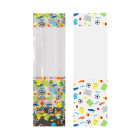 10 x BUSTINE in plastica CALCIO - per alimenti con fondo rigido - 8x5xh28cm