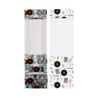 100 x BUSTINE in plastica LET'S ROCK - per alimenti con fondo rigido - 8x5xh28cm