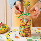 10 x BUSTINE in plastica AMALFI LIMONI - per alimenti con fondo rigido - 8x5xh28cm