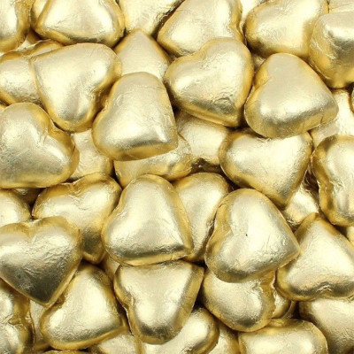 1 kg Cuore Cioccolato carta oro Latte ripieno crema caramello