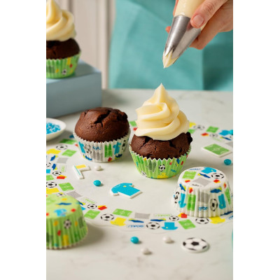 Confezione 12 pz 2D soggetti calcio in Zucchero Football assortiti