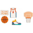 Confezione 10 pz 2D soggetti basket in Zucchero assortiti