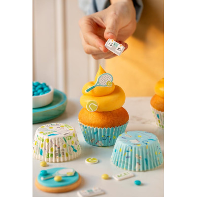 Confezione 12 pz 2D soggetti TENNIS in Zucchero assortiti