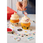 Confezione 9 pz 2D soggetti MUSICA in Zucchero assortiti