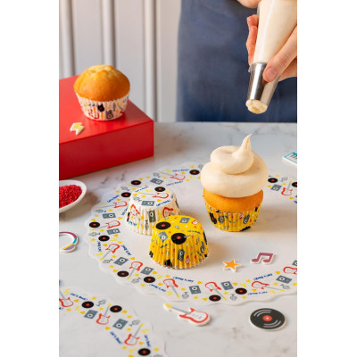 Confezione 9 pz 2D soggetti MUSICA in Zucchero assortiti