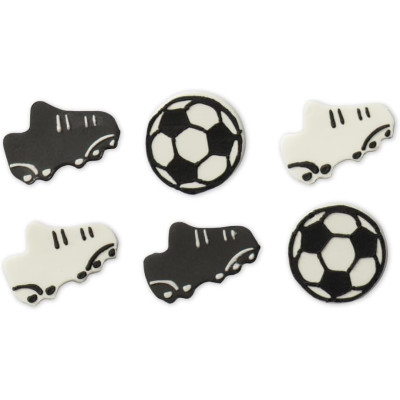 Soggetti Calcio - Decorazione in zucchero per Dolci - pallone, scarpetto calcio