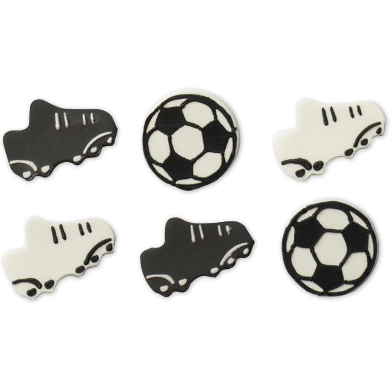 Soggetti Calcio - Decorazione in zucchero per Dolci - pallone, scarpetto calcio