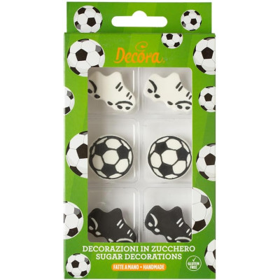 Soggetti Calcio - Decorazione in zucchero per Dolci - pallone, scarpetto calcio