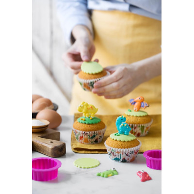 Soggetti Dinosauri - Decorazione in zucchero per Dolci - 6 pezzi ssortiti