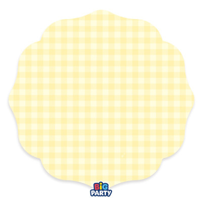 6 Sottopiatti Ø35cm Vichy Giallo piatto MAXI sottopiatto in carta monouso sagomato