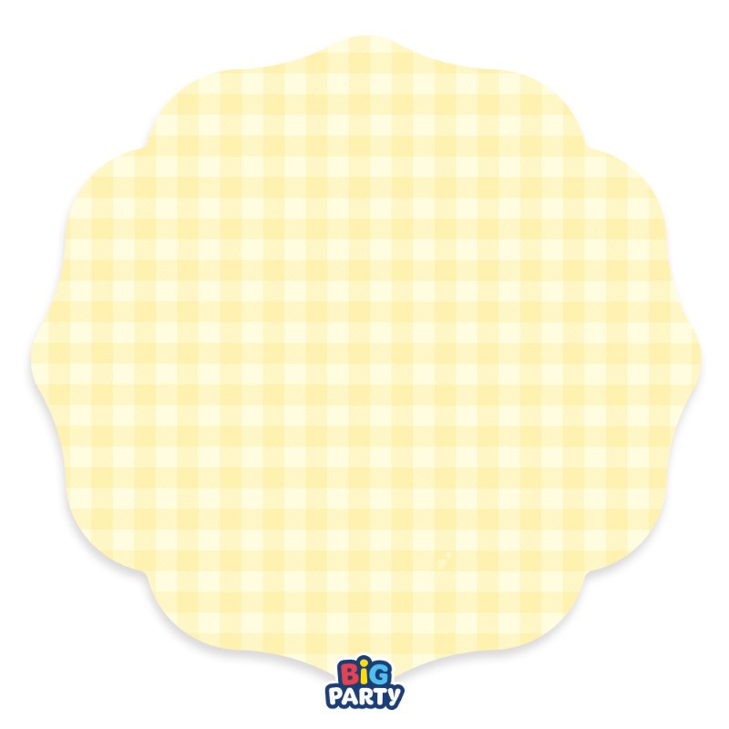 6 Sottopiatti Ø35cm Vichy Giallo piatto MAXI sottopiatto in carta monouso sagomato