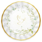 Coordinato tavola CONFIRMATION 1° Comunione, Confessione Pasqua Colomba  piatti bicchieri tovaglioli