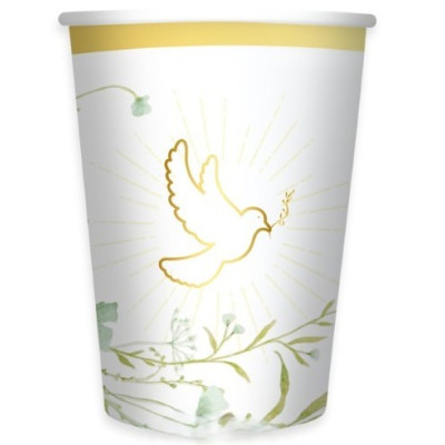 Coordinato tavola CONFIRMATION 1° Comunione, Confessione Pasqua Colomba  piatti bicchieri tovaglioli