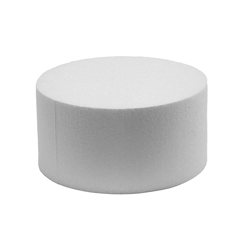 Disco in POLISTIROLO espanso 35 X H20 Base Tonda per torte,Dolci o Topper Finti
