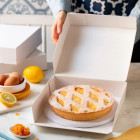 scatola PORTA TORTA 24,5 x 24,5 x 6 h cm in cartone - per il trasporto dolci
